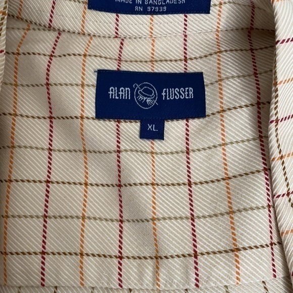 Alan Flusser Men’s Long Sleeve Shirt Size XL - Picture 4 of 8